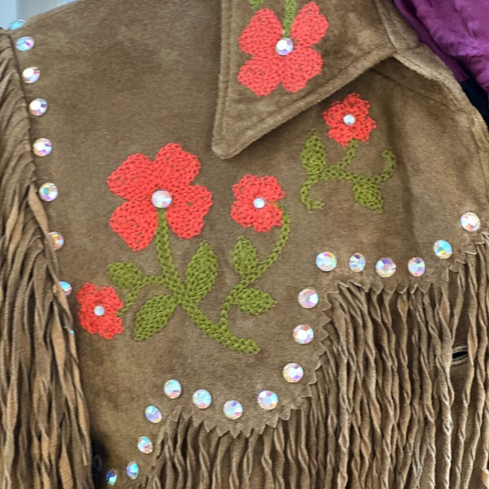 Double D Ranch Fringed Suede Jacket S - Picture 3 of 7